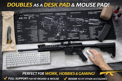 AR-15 Gun Cleaning Mat – Large 36” Premium Tactical Workbench Pad-Waterproof