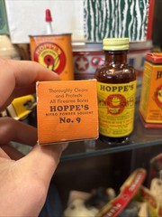 Vintage Hoppe’s No. 9 Nitro Powder Solvent Bottle Partial Contents Original Box