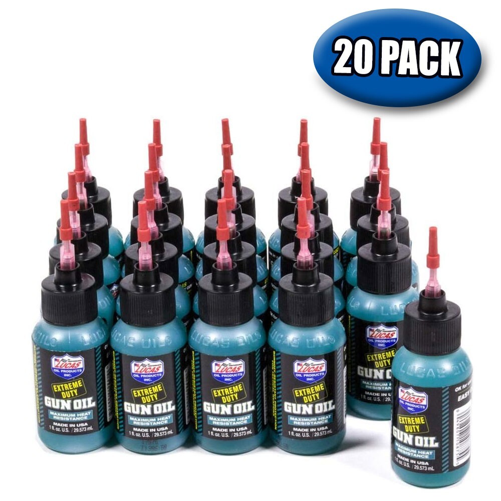 LUCAS OIL 10875 EXTREME DUTY HEAT RESISTANCE GUN OIL 1 OZ. BOTTLE – CASE OF 20