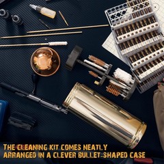 Deluxe Cleaning Kit in Patented Bullet-Shaped Case, Cleaning Tools for Handgu…