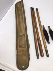 Vintage Collectible Wooden Rifle Cleaner W/ Bag