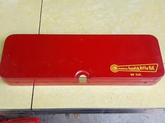 Vintage Outers Rifle Cleaning Kit #477 .22 Cal Original Packaging Red Metal Box