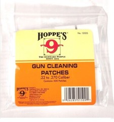 Hoppe’s No. 9 Gun Cleaning Patch for .22 to .270 Caliber 500 Cotton Patches