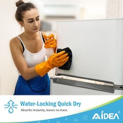 AIDEA 150PK Microfiber Cleaning Cloths, Car Kitchen Home, 12x12in Absorbent Towe