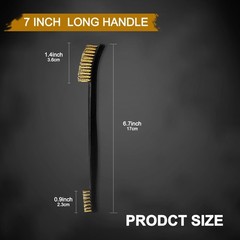 10 Pack 7Inch Double-Ended Gun Cleaning Brushes, Brass Wire Brush Set for Carbon