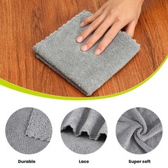 Neessno 12 Pack Cleaning Clothultra Soft Absorbent Quick Drying Microfiber