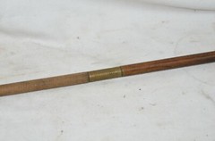 Wood Brass Cleaning Rod Gun Rifle Shotgun Barrel Wadding 3 Piece Wooden Vintage
