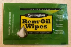 Remington Rem Oil Gun Wipe Cloths THREE PACKS Each Has A 6”x8” Wipe Made in USA
