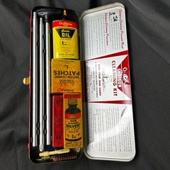Vtg Outers No. 478 Shotgun Cleaning Kit, 16 Ga – 1960s Metal Case, Hunting Theme