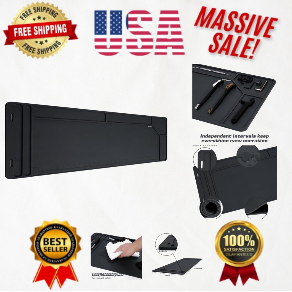 36″ x 12″ Anti-Slip Magnetic Gun Cleaning Mat for Efficient Maintenance