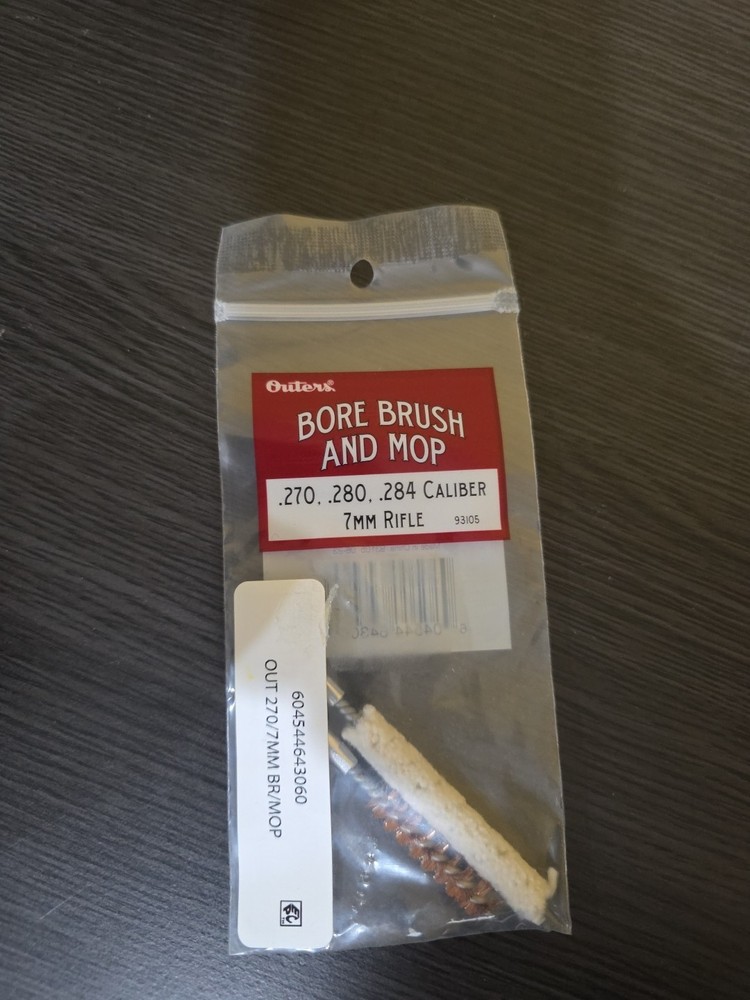 New Outers Bore Brush & Cotton Mop Combo .270 .280 .284 Caliber 7mm Rifle ~93105