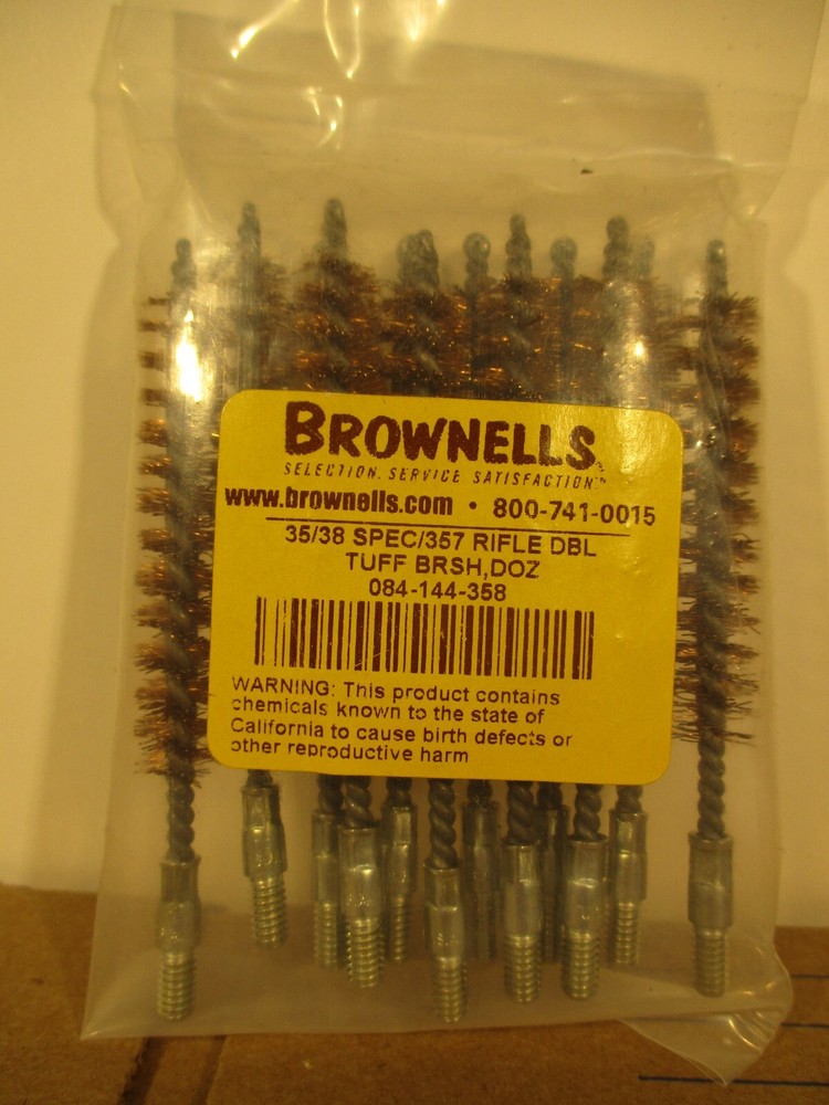 .35 .38 .357 Cal. Rifle Double Tuff Bronze Brush 12ct NEW C55