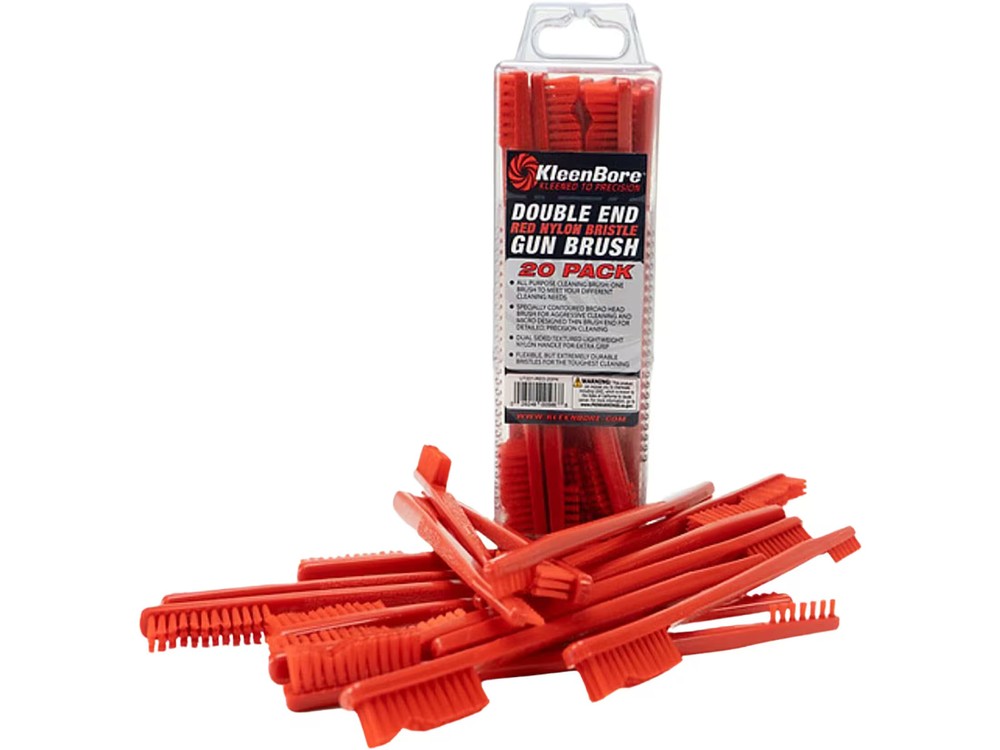 KleenBore Double End Red Nylon Utility Brush 20PK