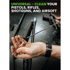 Universal Gun Cleaning Kit 43pcs Stainless Steel Rods CLP Oil Brushes Patches US