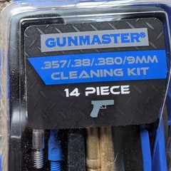 Gunmaster .357/.38/9mm Cleaning Kit For Pistols 14 Piece Compact Gun Master NEW