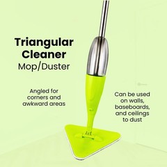 5-in-1 Eco-Friendly Cleaning Kit: Spray Mop, Duster & Window Squeegee in Green