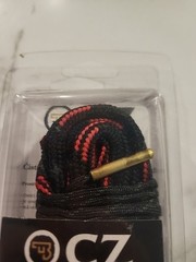 OCZ CZ Bore Cleaner Double Brush Tech 9mm .38 .357 Cal Rope Snake Barrel Cleaner