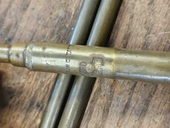 Vintage C.M. Powers Brass 3 Piece Gun Cleaning Rod Faries MFG CO. 12 Ga 20 Ga