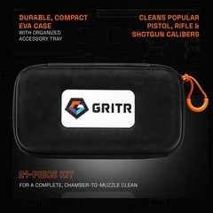 GRITR Multi-Caliber Pistol, Rifle & Shotgun Cleaning Kit with Eva Case