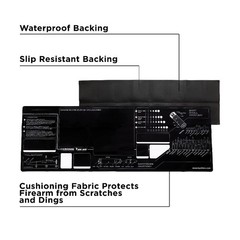 Company Waterproof Firearm Cleaning Mat, 45.5″L x 16″W, Black, Neoprene, N/a