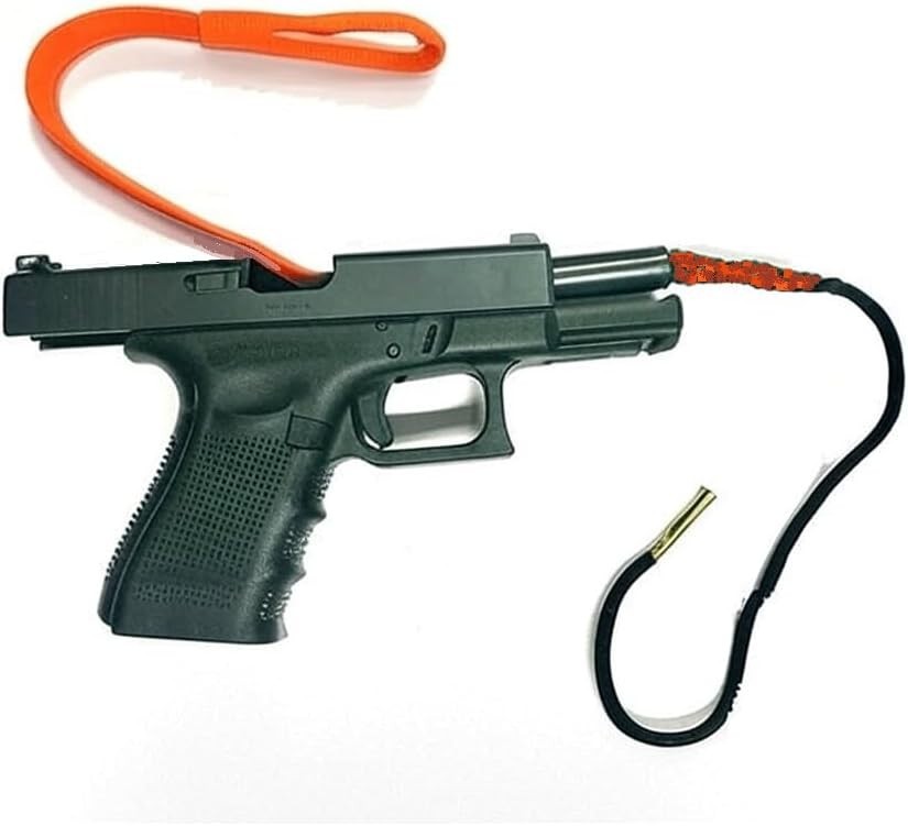 9mm Orange Gun Bore Snake, Pistol Cleaner, also works 380acp, 38sp, 357 Billman
