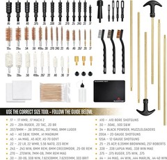 Complete Gun Cleaning Set with Brass Rods & Nylon Jags – Portable and Compact