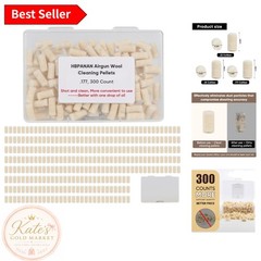Barrel-Safe Cleaning Pellets for .177 Caliber – 300 Natural Cotton Felt with Box