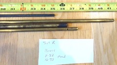 6 Brass Loading / Range / Bench Rifle Cleaning Rods Set R, Muzzleloader