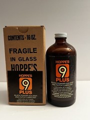 Vintage Hoppes 9 Plus Black Powder Solvent & Patch Lubricant 16 oz Bottle NOS!