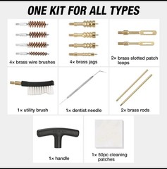 FLISSA Universal Handgun Cleaning Kit, 16 Piece Gun Cleaning Kit Case Included