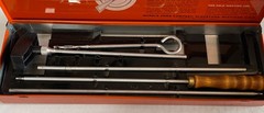 Vintage Marble Gun Cleaning Kit METAL CASE Missing Patches & Oil gunsmith