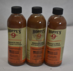 3 Pack Hoppe’s No. 9 Gun Bore Cleaning Solvent 1-Pint (6 Ounce Bottle Hoppes 916