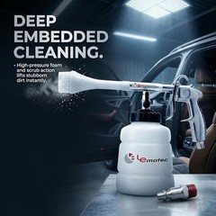 Car Foam Cleaning Gun with Brush – High-Pressure Tool for Interior 3,000+ RPM
