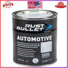 RUST BULLET Automotive Rust Inhibitor–UV Resistant, Premixed Metallic Gray Paint
