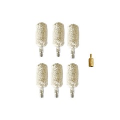 12 Gauge Bore Mop Cleaning Brushes for 12ga Shotgun Cleaning (6 Pieces)