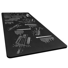 36″x16″ AR-15 Gun Cleaning Mat, 2x Thicker Non-slip Gun Mat Black