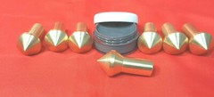 Gunsmith Tools – 7 Brass Muzzle Laps – Rifle Or Pistol Crowning+Lapping Compound