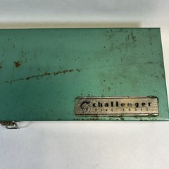Vintage Challenger Gun Cleaning Case, Sears Oil, Patches, Grease, Bores, Brushes