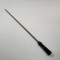 Antique Metal Gun Cleaning Rod 27″ Long Wood Handle Rare Collectible