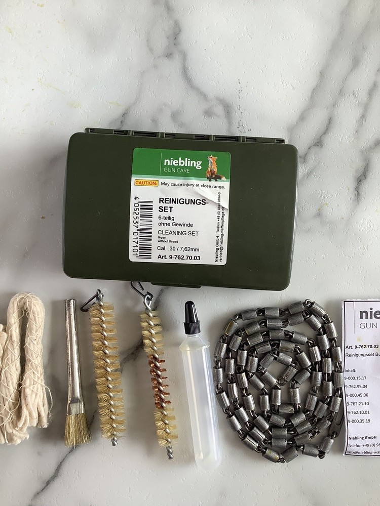 German 7.62mm G3 Bundeswehr style Gun Cleaning Kit 6 part new made by Niebling