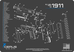 1911 Handgun PREMIUM Cleaning Mat Cerus Gear 12″x17″