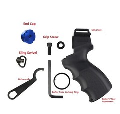 Mossberg 500 Shotgun Grip With Blue End Cap/Sling Swivel and Wrench for the Cap