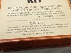 Sears Ted Williams shotgun cleaning kit, multi caliber