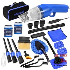 18PCS Car Cleaning Kit, Car Interior Detailing Kit with High Power Blue