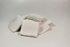 .35-.45 CALIBER/410 GA/8-9MM DRY 2″ SQUARE COTTON PATCHES QTY. 100 / EMSS2043