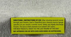 Huntego 20 Gauge CleanShot Shoot-Thru Gun Bore Cleaner 4 Pack Of Shells