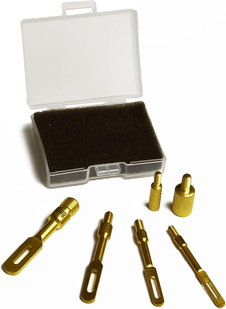 Gun Cleaning Slotted tip/Patch Holder for Patches Brass 6-PC Pack with 2 Brass F