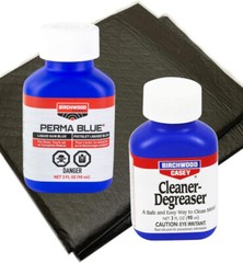 Birchwood Casey Perma Blue Liquid Gun Blue with Cleaner Degreaser and Work Pads
