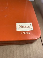 Vintage Sears Hunting Gun Rifle Ted Williams Cleaning Kit Orange EUC Tips Rod