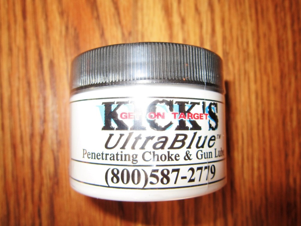KICK’S ULTRA BLUE PENETRATING CHOKE TUBE & GUN LUBE 1 OZ JAR NEW!!!